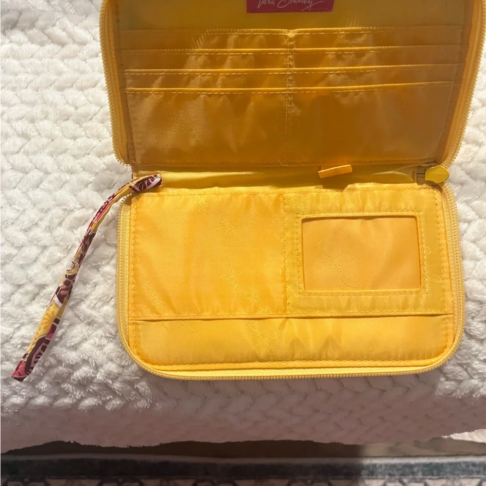 Floral Yellow and Pink Women's Clutch/Wristlet - Picture 6 of 8